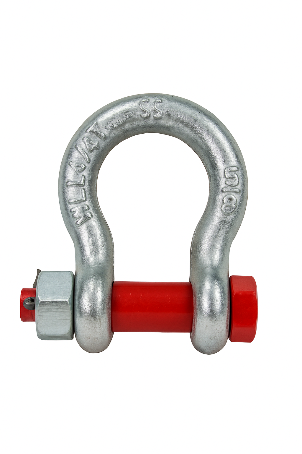 Bow shackle nut bolt type