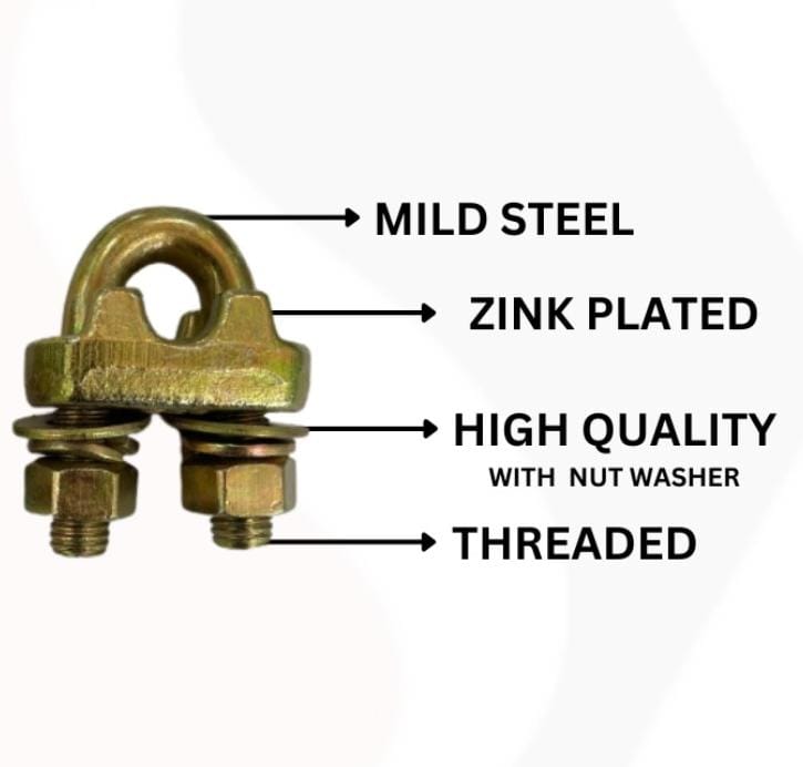 Elevator bulldog clip Galvanised golden indian